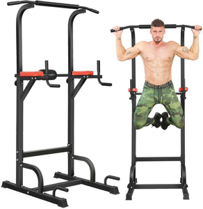 Workout Pull Up & Dip Station Adjustable Multi-Function Home Gym Fitness Equipment