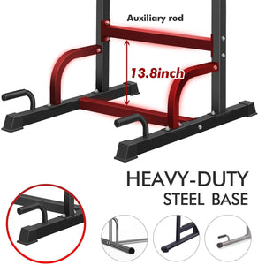 Workout Pull Up & Dip Station Adjustable Multi-Function Home Gym Fitness Equipment