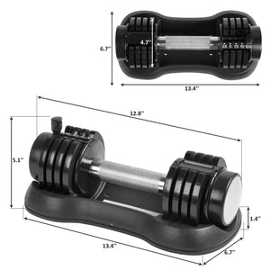 Pair of 12.5 Lbs Adjustable Dumbbell