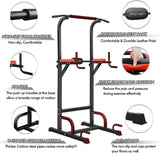 Workout Pull Up & Dip Station Adjustable Multi-Function Home Gym Fitness Equipment